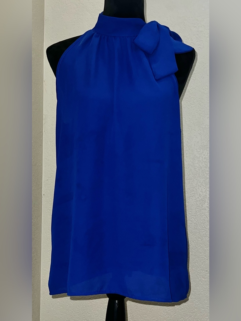 Royal Blue Top with Neck Tie, L